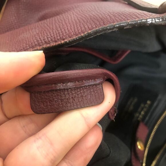 Burberry Canterbury Mahogany Tote Satchel Bag Purse Nova Check Print Burgundy - Picture 3 of 15